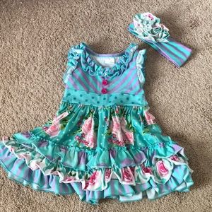 Boutique Dress 12-18M with headband